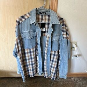 Black and Gold Denim Shirt